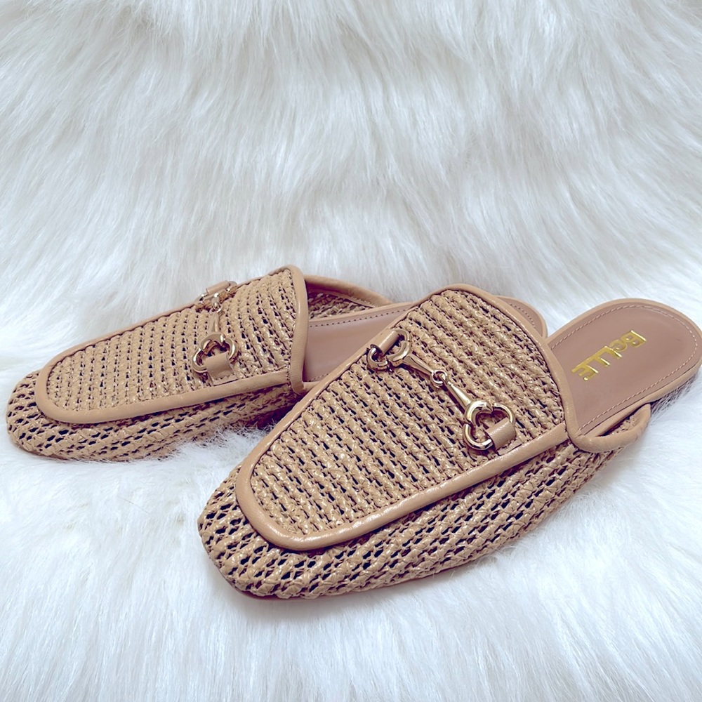 SOLD ⭐️NWOT⭐️ Genuine Woven Leather Mule Slipper